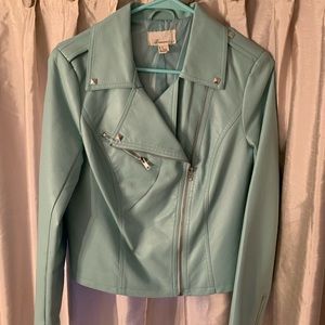 Forever 21 Teal Leather Jacket